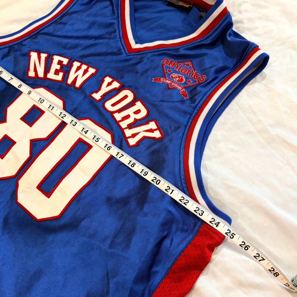 SCX Extreme XT Athletics New York‎ 80 Basketball Jersey Blue Red Mens 2X Vintage - Picture 6 of 8